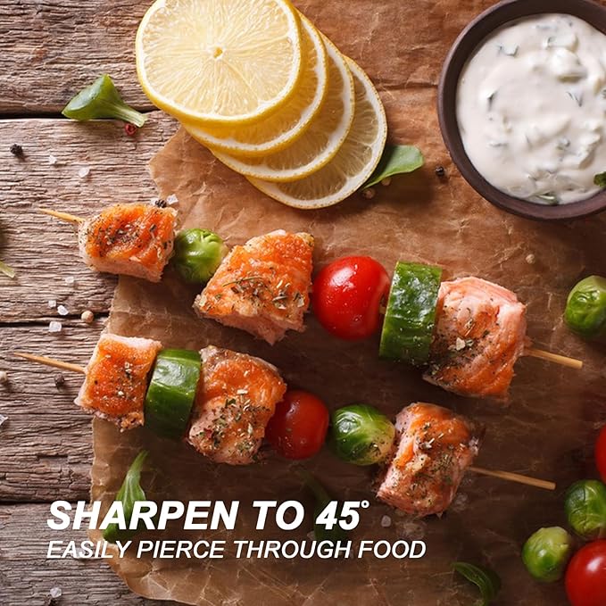 6 inch Natural Bamboo Skewers for Barbecue Party，Fruit，Kabob，Appetiser，Hamburger，Cocktail，Craft，Bouquet，Chocolate Fountain，Corn Dog, diameter=4mm. More Size Choices 6"/8"/10"/12"(100 PCS)