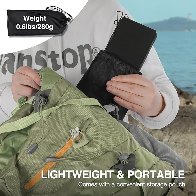 REDCAMP 9.5" High Folding Outdoor Stove Windscreen, 10 Plates Aluminum Camping Stove Windshield with Carrying bag, Lightweight Butane Burner Windshield, Black