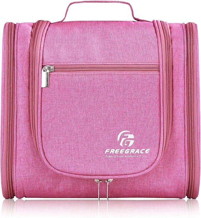 Hanging Toiletry Bag Extra Large Capacity | Premium Travel Organizer Bags For Men And Women | Durable Waterproof Nylon Bathroom, Shower, Makeup Bag For Toiletries, Cosmetics, Brushes