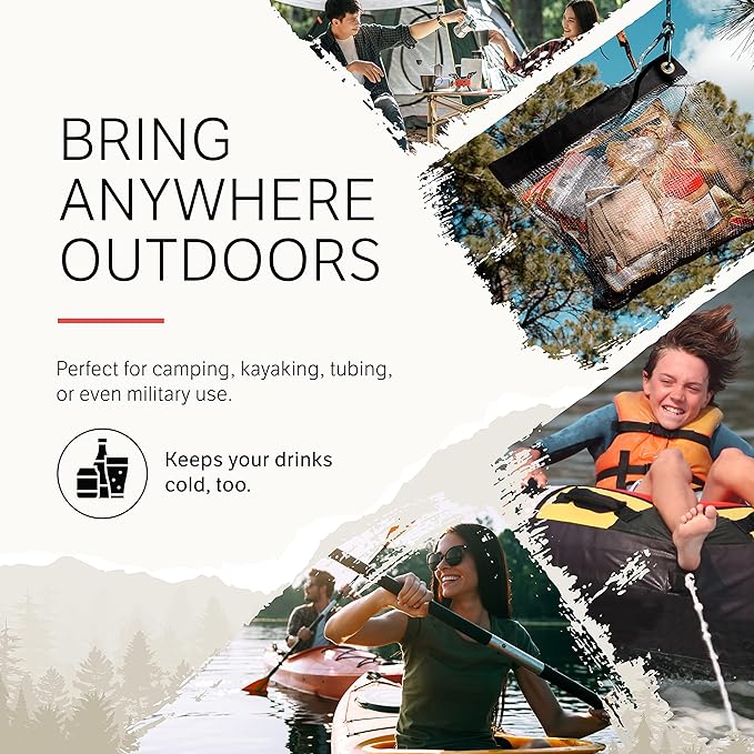 Camping Bundle - Ultralight Rodent Proof Dry Bag for Backpacking - Bear Bag Food Storage for Camping with Coghlans Odor Proof and Waterproof Bag, Survival Utility Rope and Carabiner (XS)