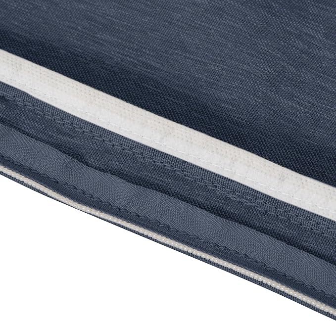 Classic Accessories Montlake Water-Resistant 25 x 22 x 4 Inch Patio Lounge Back Cushion, Heather Indigo Blue, Outdoor Loveseat Cushions