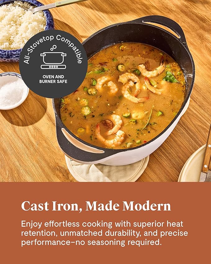 Caraway Enameled Cast Iron Dutch Oven - 8qt Dutch Oven With Lid - 3 Layer Enamel Coating - No Seasoning Required - Compatible With All Stovetops - Oven Safe - No Forever Chemicals - Charcoal