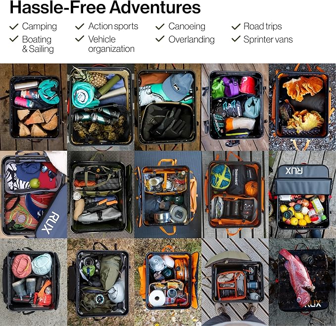 70L Collapsible Gear Box (Mars Red) - Modular Adventure Storage Solution For Camping Storage, Overlanding, Off-road And Van Life - Weatherproof, Durable and Multifunctional