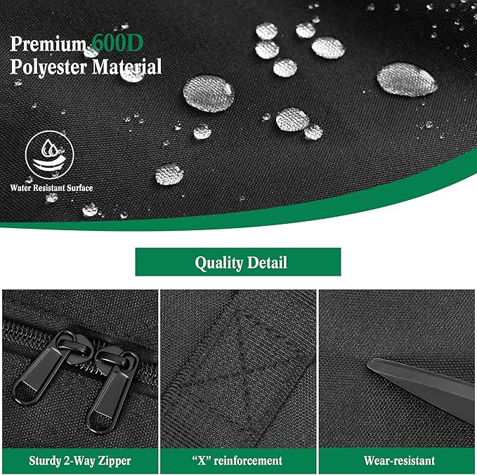 Tent Storage Bag, Heavy Duty Waterproof Tent Pole Bag with Padded Handles for Camping Sports Various Party Tent Canopy, 32" Lx W16.1"x24"H, Black