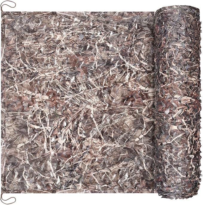 Camo Netting Camouflage Netting 20x20 10x20 10x10 Bulk Roll Burlap Camo Tarp Sunshade Net for Hunting Blind Dinosaur Birthday Jungle MilitaryTheme Party Decoration Camping Shooting
