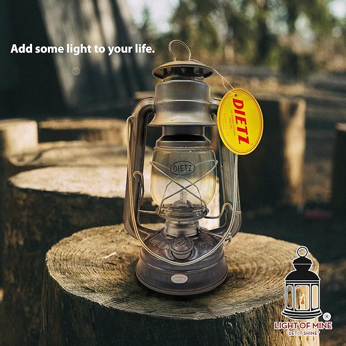 Light of Mine - Dietz #76 Original Unfinished Oil Lantern with 1/2" Replacement Wick Strips (Unfinished)