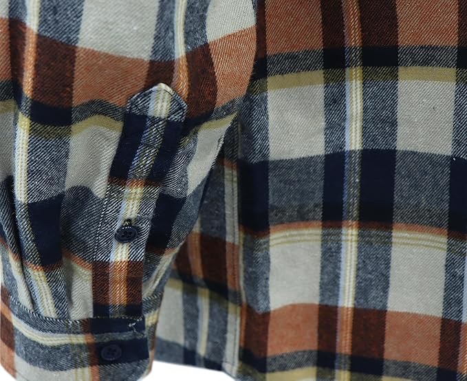 BOCOMAL FR Shirts for Men Welding Shirt Plaid 8.5oz Heavyweight Fire Retardant/Flame Resistant Welding Jacket