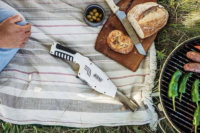 Bison Airlighter 420 | Orange | Cordless Fire Starter | Camping Essential | Torch Lighter | Perfect for Fire Pits, Camping, Charcoal Grills, Fireplaces | Refillable Butane with Built-in Blower