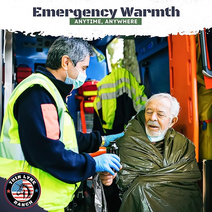 Ultra-Large Emergency Sleeping Bag for Survival - Hypothermia Prevention & Shelter - Multi-Person Bivvy Sack - Ideal Survival Gear, Emergency Bivy Camping Essentials