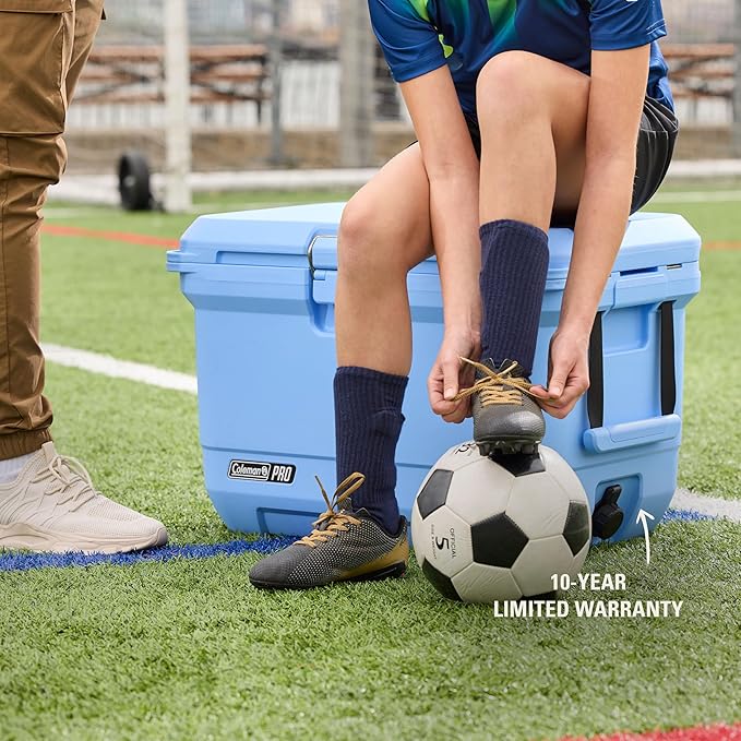 Coleman Pro Heavy-Duty 45qt Ultra-Light Premium Hard Cooler, Extra-Thick Insulation Keeps Ice up to 4 Days, 74-Can Capacity