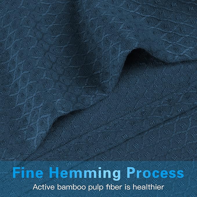 AmyHomie Cooling Blanket, 100% Rayon Derived from Bamboo, Cool Summer Blanket for Hot Sleepers, Soft Comfy Lightweight Blankets for All Seasons(Navy, 59×79in)