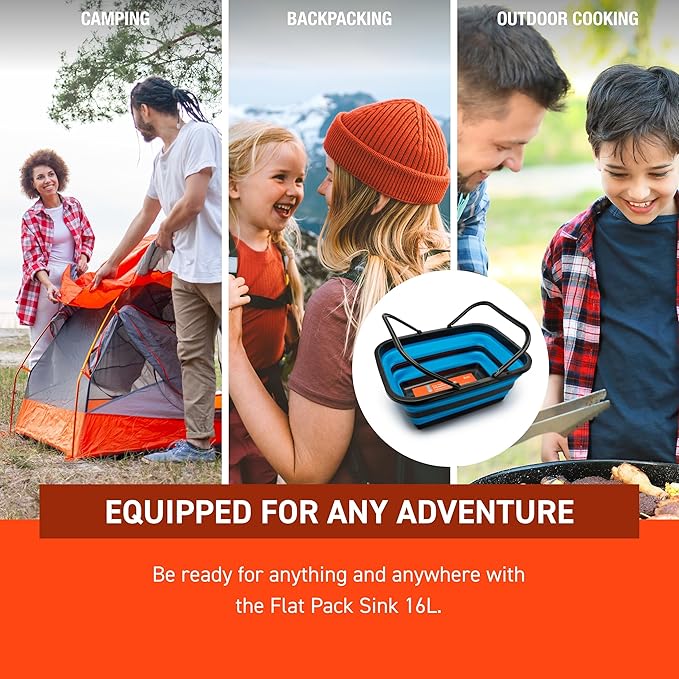 Survive Outdoors Longer Flat Pack Collapsible Sink (Pack of 2)