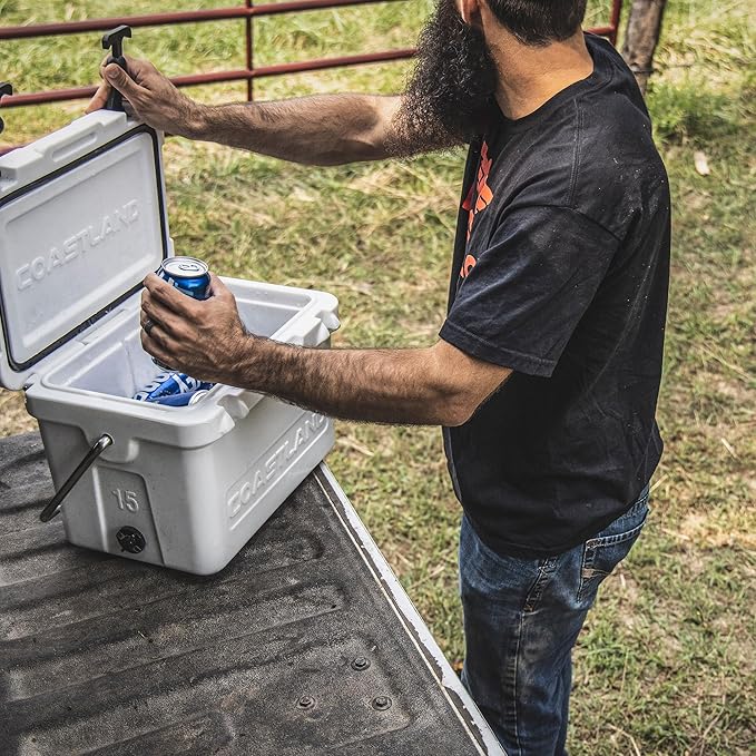 Coastland Bay Series Cooler Premium Everyday Use Insulated Rotomolded Cooler, Small Ice Chest for Tight Spaces, Soccer Games, & Tailgates
