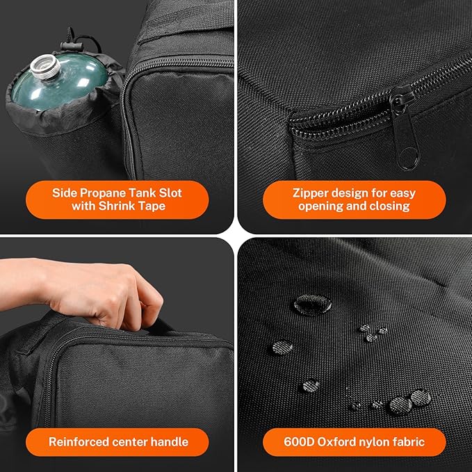 Dollate 2-Burner Propane Stove with Griddle and Carrying Bag, Portable Foldable Camping Stove with 2 Adjustable Burners 16000 BTUs,for Camping Tailgating Essentials Gear (Blue)