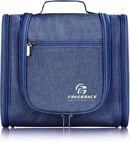 Hanging Toiletry Bag Extra Large Capacity | Premium Travel Organizer Bags For Men And Women | Durable Waterproof Nylon Bathroom, Shower, Makeup Bag For Toiletries, Cosmetics, Brushes