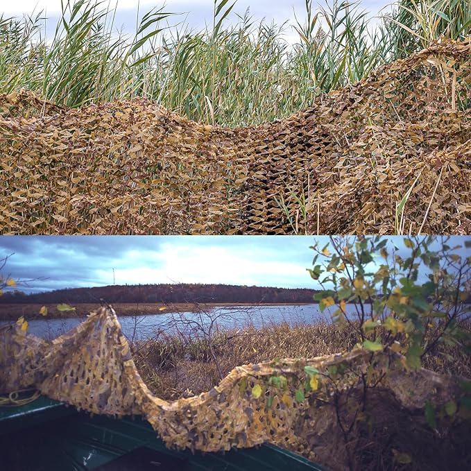 Camo Netting Camouflage Netting 20x20 10x20 10x10 Bulk Roll Burlap Camo Tarp Sunshade Net for Hunting Blind Dinosaur Birthday Jungle MilitaryTheme Party Decoration Camping Shooting