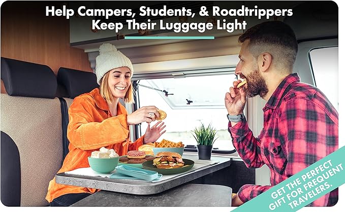 FOODLE Wheat Straw Dinnerware Set - BPA Free & Safety Tested - Microwave & Dishwasher Safe Dishes - Perfect for Camping, Picnic, RV, Dorm - Plates, Cups and Bowls - Great for Kids & Adults - For 4