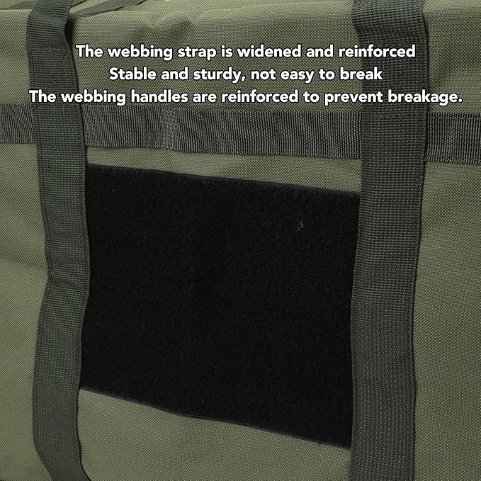 Camping Storage Bag, 53L Large Capacity with Handles, Axe Holder, Utility Tote Bag Camping Kitchen Organizer for Picnic Moving Travel