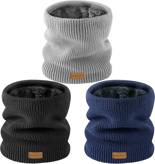 HONGTEYA Neck Gaiters for Men, Winter Neck Warmer Face for Men & Women,Thick Windproof Warm Lined Ski Mask