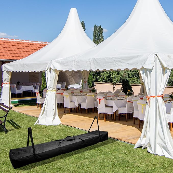 Adnee 83" L x 12" W Heavy Duty Party Tent Poles Storage Bag-600D Oxford Canopy Pole Bag with Padded Handles and Dual Zipper-Portable Long Storage Bag for Storing Event Tent Equipment Top Covers Pole