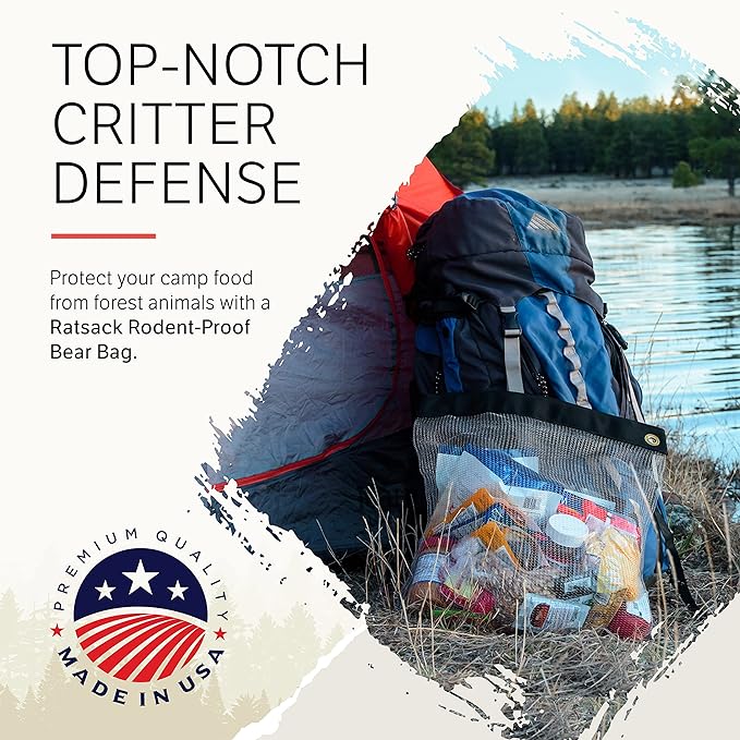 Rodent Proof Bear Bags - Ultralight Stainless Steel Mesh Bag for Camping Food Storage - Sturdy and Rust-Resistant Sack with Lock and Grommet For Easy Hanging