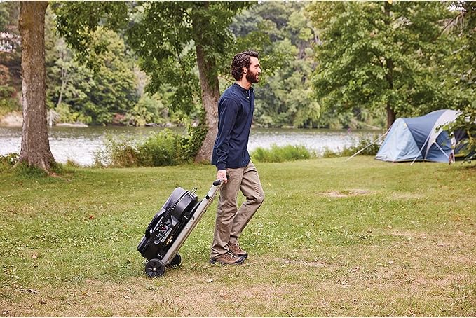 Coleman RoadTrip 285 Portable Stand-Up Propane Grill with 3 Adjustable Burners & Instastart Ignition, 20,000 BTUs of Power for Outdoor Cooking, Camping, Tailgating, Grilling, BBQs, & More