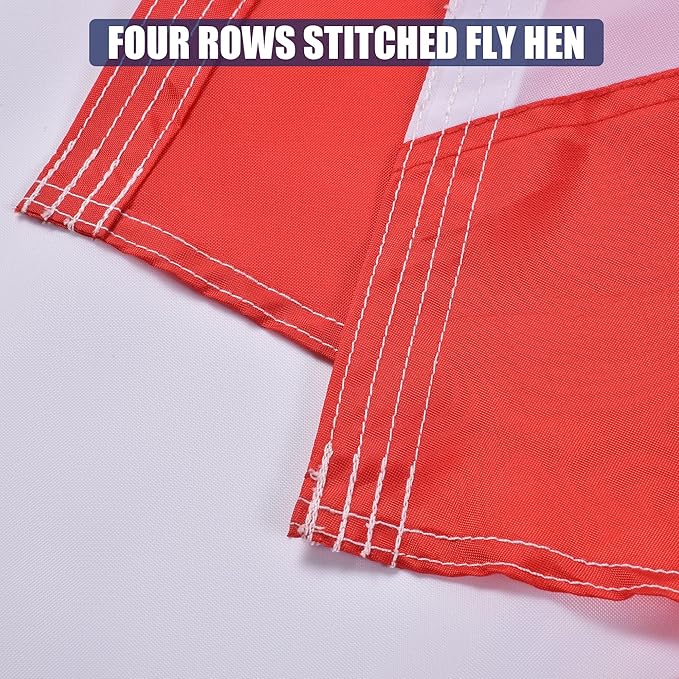 Alabama State Flag 3x5 Ft, Deluxe Embroidered Heavy Duty Polyester Durable AL Outside Flags, Indoor/Outdoor with Sewn Stripes and Brass Grommets