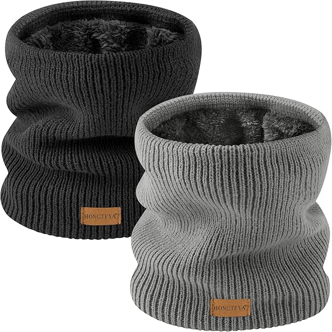 HONGTEYA Neck Gaiters for Men, Winter Neck Warmer Face for Men & Women,Thick Windproof Warm Lined Ski Mask