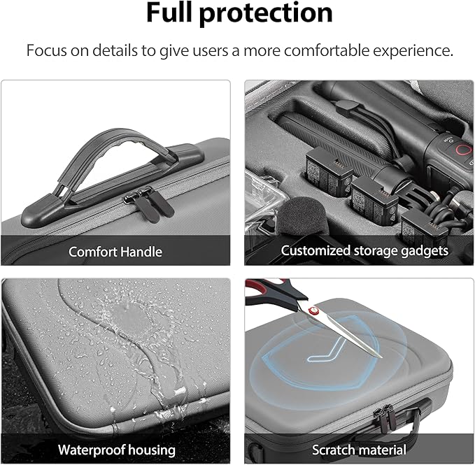 Carrying Case for GoPro Hero 13 12 11 10 9 8 7 Action Camera Hard Organizer Case Carrying Bag Accessories Travel Storage Chest Mount/Media Mod/Volta Protective Housing