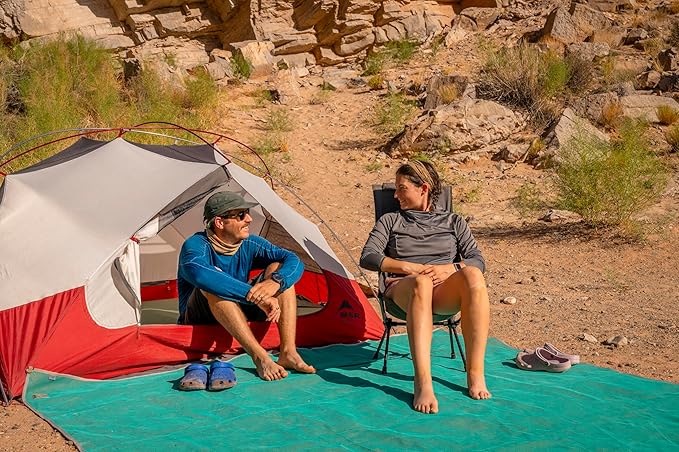 CGEAR Original Sand-Free Outdoor Rug Camping Mat - Water-Resistant & Anti-Fade Material - Military-Grade - Reversible Design - Area Rug for Beach, RV, & Picnics - Includes Travel Bag