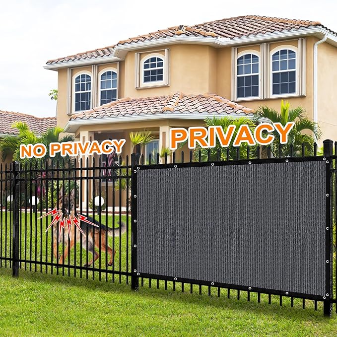 Artpuch 90% Sun Shade Cloth, 4 x 6 FT Pergola Shade Cover Canopy with Grommets, Sun Screen Fabric Tarp for Patio, Outdoor, Garden, Backyard, Blue Grey