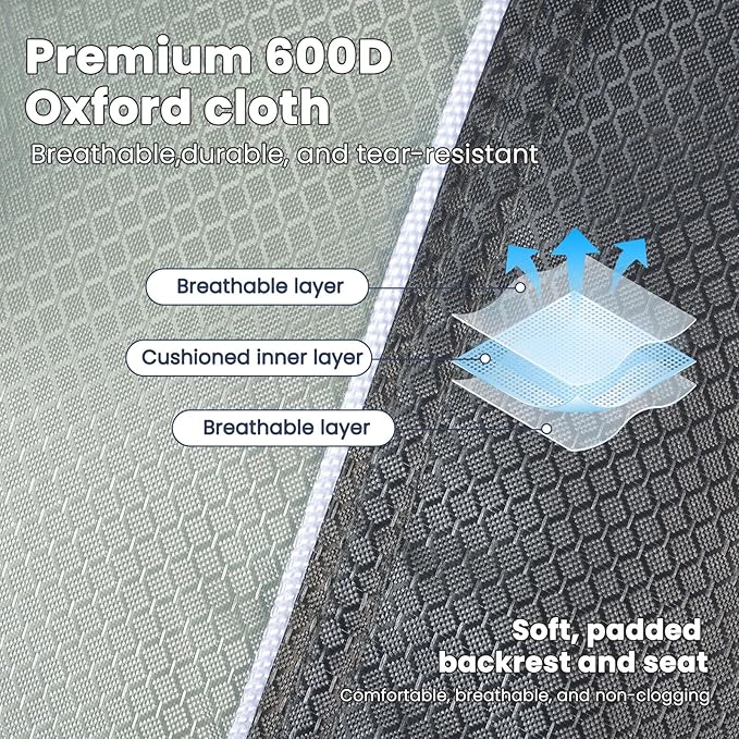 6 Pack Oversized Folding Camping Chair for Adults, Supports 500 LBS Camping Chairs, Outdoor Lawn Chairs for Adults, Portable Chairs for Camping, Beach, Fishing, Hiking, Gray