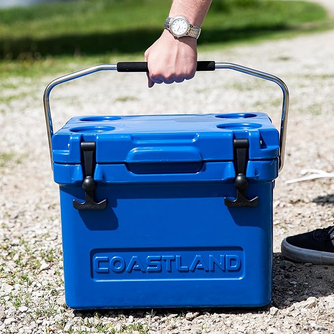 Coastland Bay Series Cooler Premium Everyday Use Insulated Rotomolded Cooler, Small Ice Chest for Tight Spaces, Soccer Games, & Tailgates