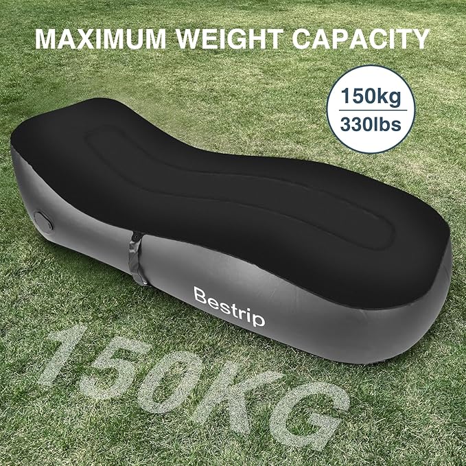 Bestrip Auto Inflatable Couch Lounger, Air Mattress Sofa Bed with Rechargeable Air Pump
