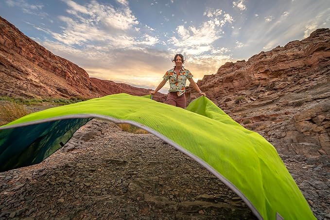 CGEAR Original Sand-Free Outdoor Rug Camping Mat - Water-Resistant & Anti-Fade Material - Military-Grade - Reversible Design - Area Rug for Beach, RV, & Picnics - Includes Travel Bag