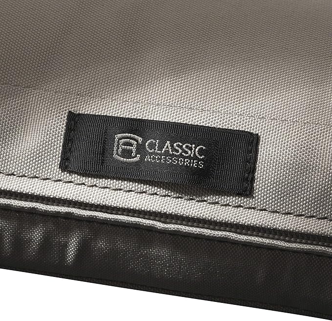 Classic Accessories 62-017-MUSHRM-EC Ravenna Seat Cushion, 21x19x5 Inch (Pack of 1), Mushroom, Patio Loveseat Cushion