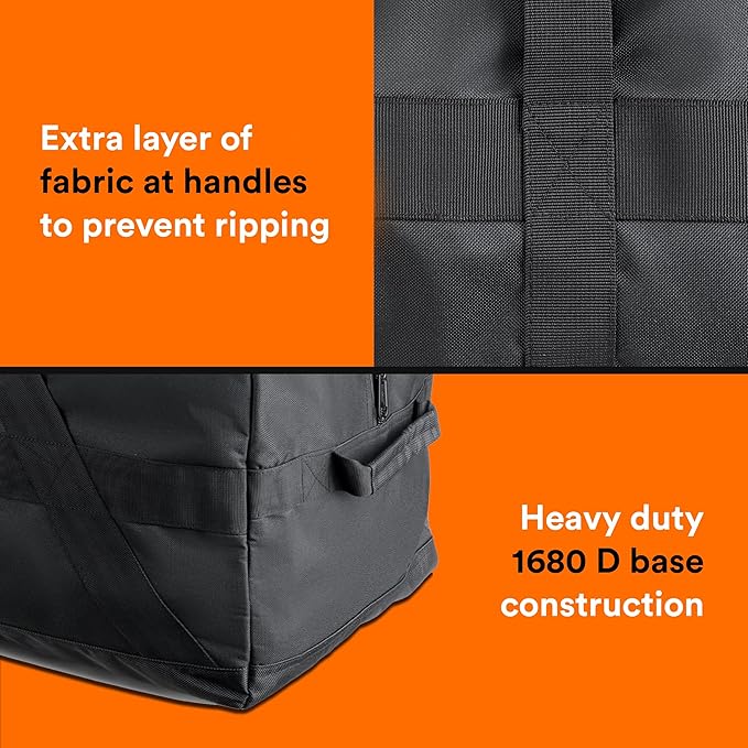 Fitdom 106L 45" Heavy Duty Extra Large Duffle with Upgrade Zipper, Durable & Water Resistant. Perfect as Camping Bag Travel Storage Tent Storage Sports Equipment Bag For Coaches & More