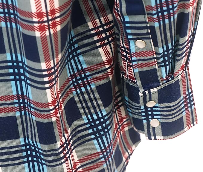 BOCOMAL FR Shirts for Men Printed Plaid Flame Resistant NFPA2112/CAT2 6.5oz Lightweight Fire Retardant Shirt