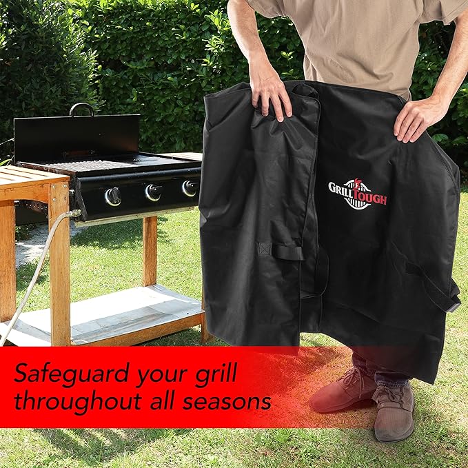 Heavy Duty Griddle Cover for Outdoor Griddle, Fits 28 Inch Griddle – Waterproof, Weather Resistant, UV & Fade Resistant with Adjustable Straps – Flat Grill Cover, Black