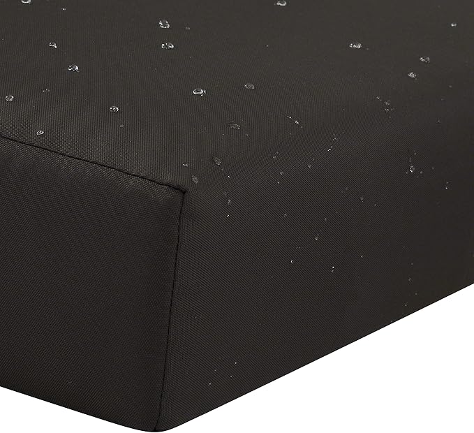 Classic Accessories Ravenna Water-Resistant 23 x 23 x 5 Inch Square Patio Seat Cushion Slip Cover & Foam, Espresso, Lounge Chair Cushion