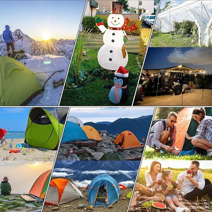 4 Pack Tent Stakes Heavy Duty Metal Tent Pegs for Camping Steel Tent Stakes 16 inch Unbreakable and Inflexible