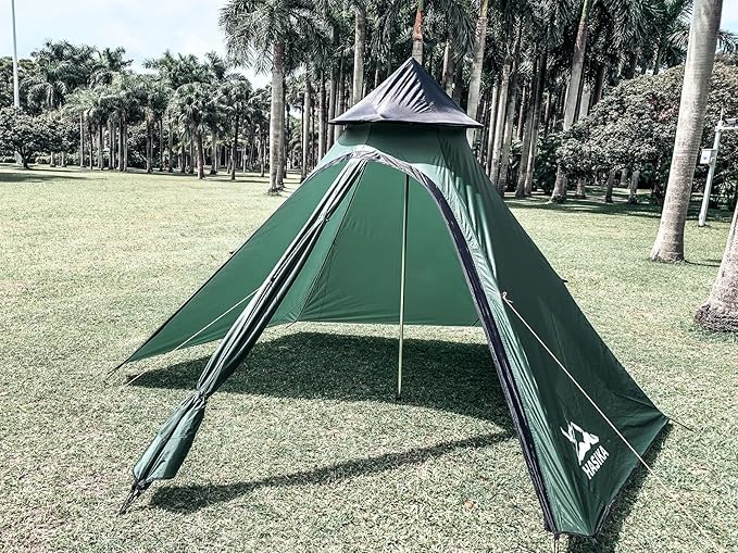 Camping Tent 2-4 Person Screen Tent Double Layer with Floor Waterproof Windproof 4 Season Large Space 12x10x8ft Outdoor Family Event