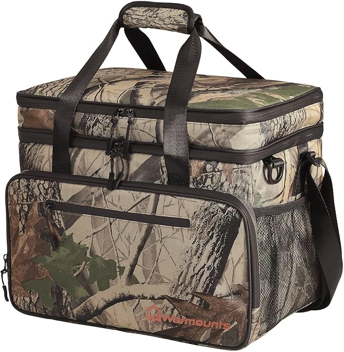 Insulated Cooler Bag 48/75 Cans, Soft Sided Portable Lunch Bag Coolers w/Zippered Top, Leak Proof PVC Interlayer, 5-Layer Insulation Large Ice Chest Bag for Travel, Camping, Beach, Picnic