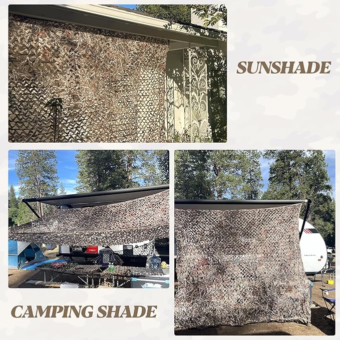 FLYEGO GEN 2 Camo Netting Camouflage Netting Hunting Blind Camo Net Camouflage Nets Military Surplus for Shooting Party Decoration Photograph Car Cover Sunshade