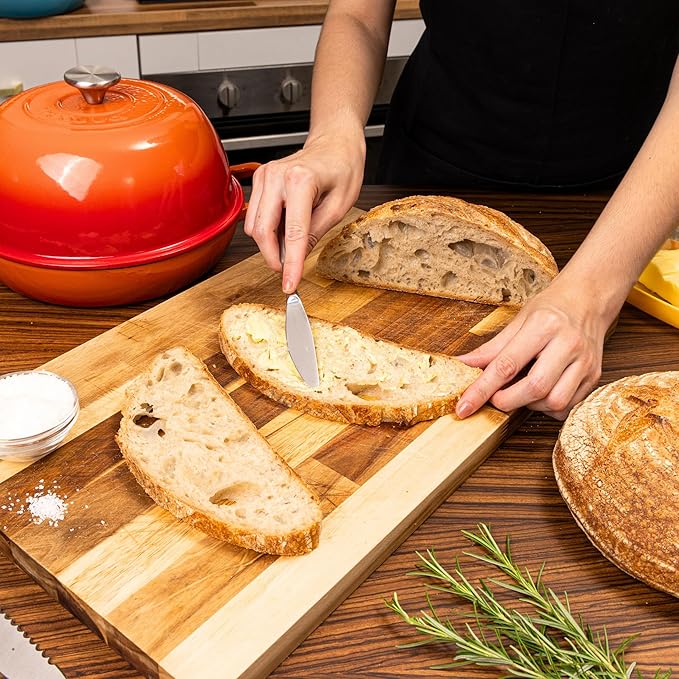 Enamelled Cast Iron Dutch Oven Pot – Dutch Oven For Sourdough Bread Baking – Cast Iron Bread Pot – Orange, 6 Quarts, 26cm – by Nuovva