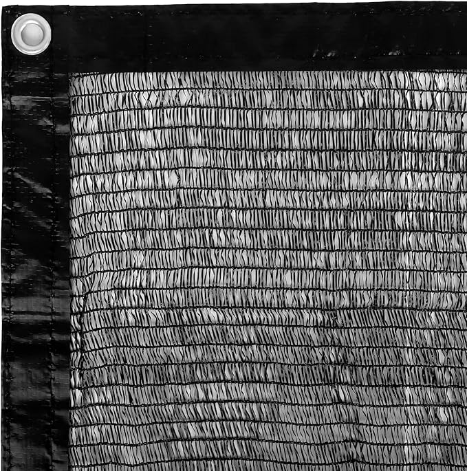 Garden expert 50% Sun Shade Cloth 5x10ft Mesh Tarp with Grommets for Plant Cover Patio Canopy Garden Pergola Greenhouse Car Barn Kennel Black