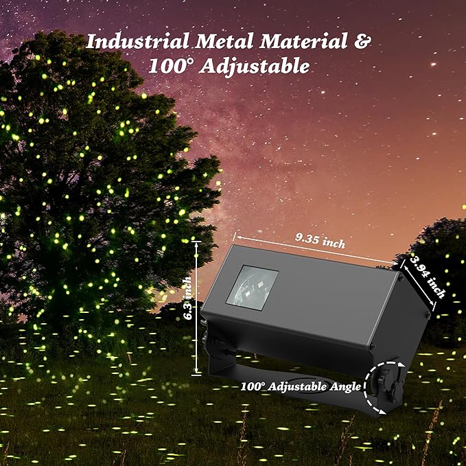 AIRIVO Outdoor Laser Lights Projector, 5 Color Motion Firefly Lights Star Show Projection Light, Christmas Projector Light with Remote Control for Holidays Halloween Decoration Home, Garden, Patio