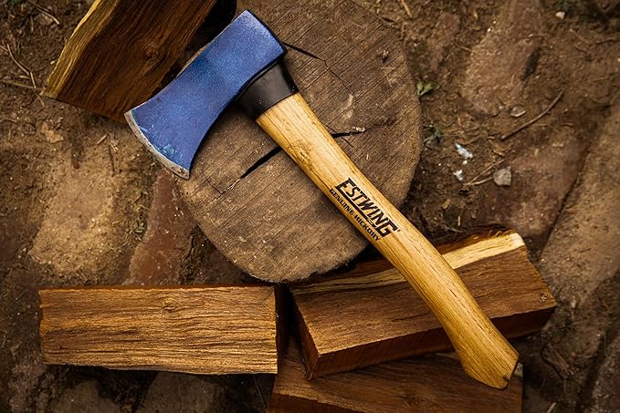 Estwing Axe, 14 Inch Handle, 1.25 lb Head with Hickory Wood Handle, Model #62370