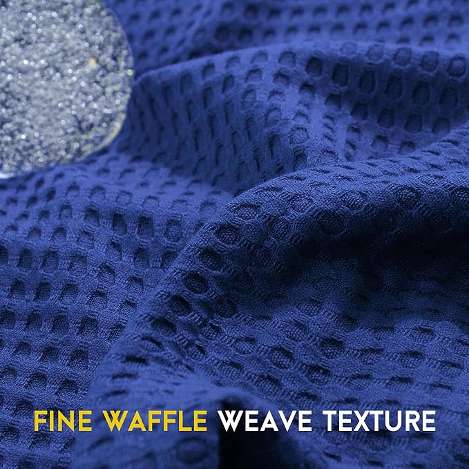 AmyHomie Cooling Blanket King Size, 100% Rayon Derived from Bamboo, Cool Summer Blanket for Hot Sleepers Soft Comfy Waffle Lightweight Blankets for All Seasons(Blue Violet, 108×90in)