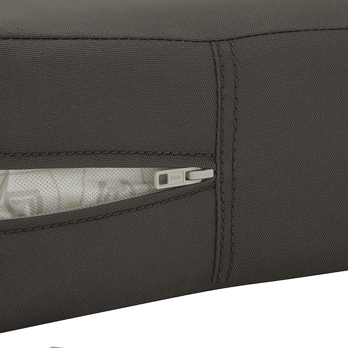 Classic Accessories Ravenna Water-Resistant Patio Lounge Chair/Loveseat Cushion, 25 x 27 x 5 Inch, Espresso